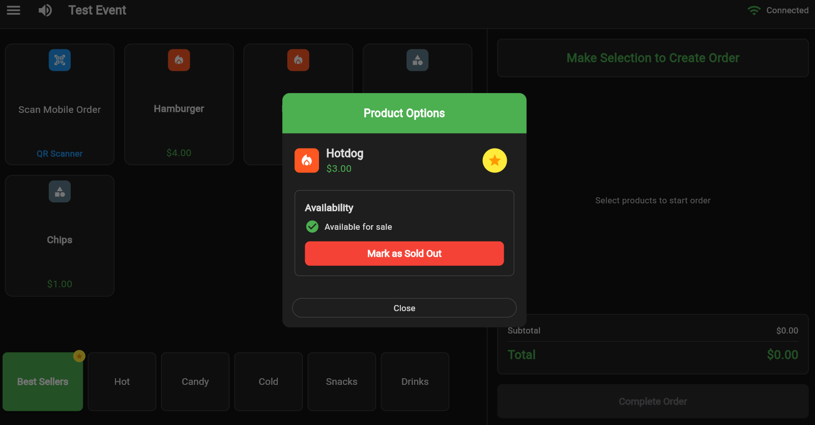 Product options and variants